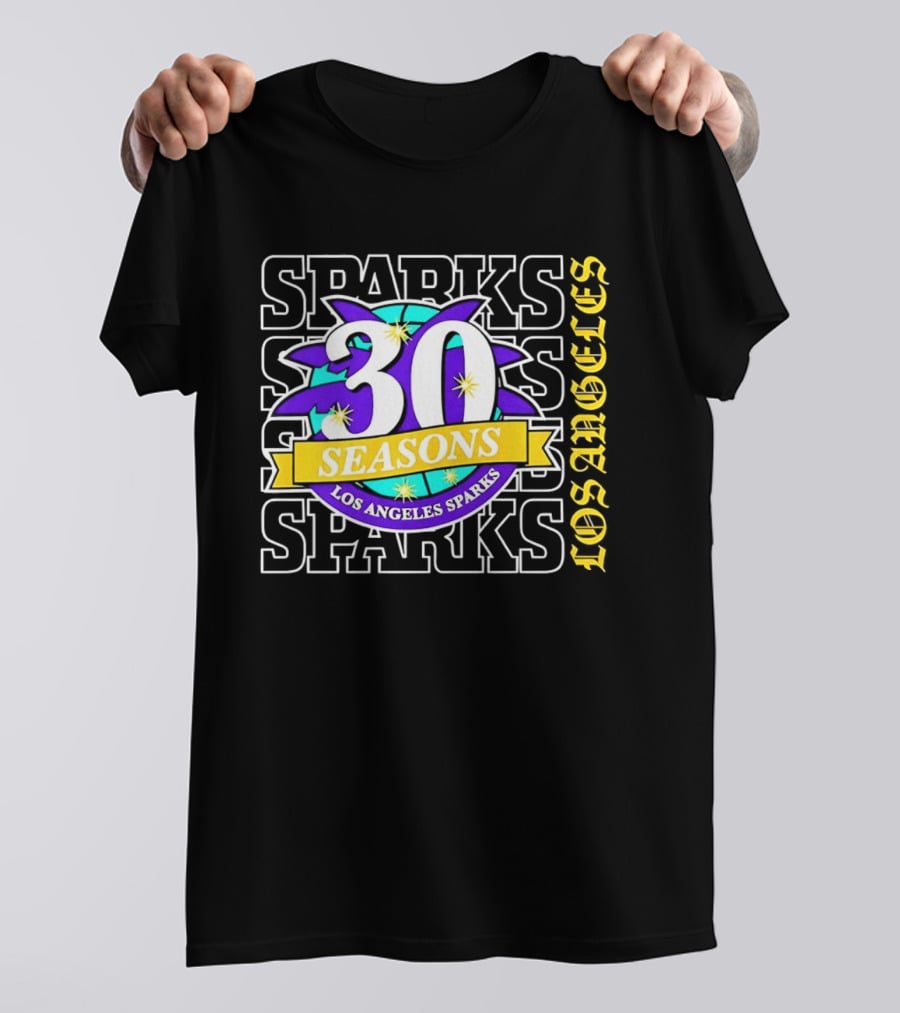 Los Angeles Sparks 30 Seasons Celebration T-Shirt