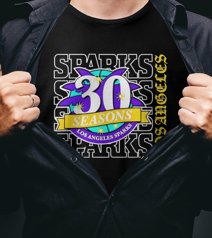 Los Angeles Sparks 30 Seasons Celebration T-Shirt