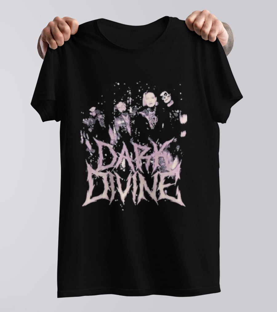 Dark Divine Band Unique Pink T-Shirt