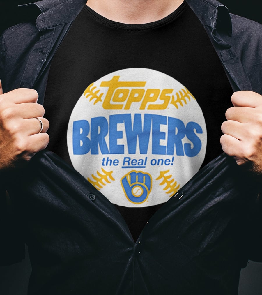 Topps Brewers The Real One Baseball T-Shirt