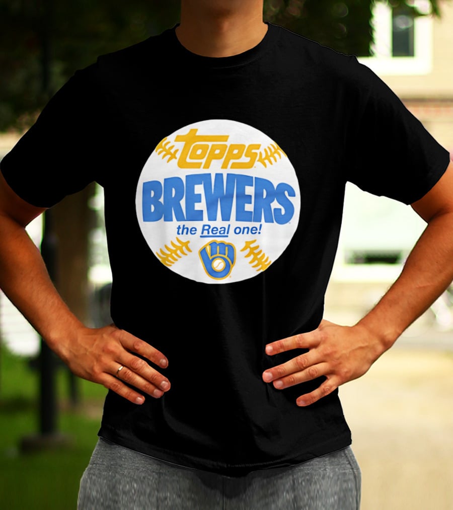 Topps Brewers The Real One Baseball T-Shirt