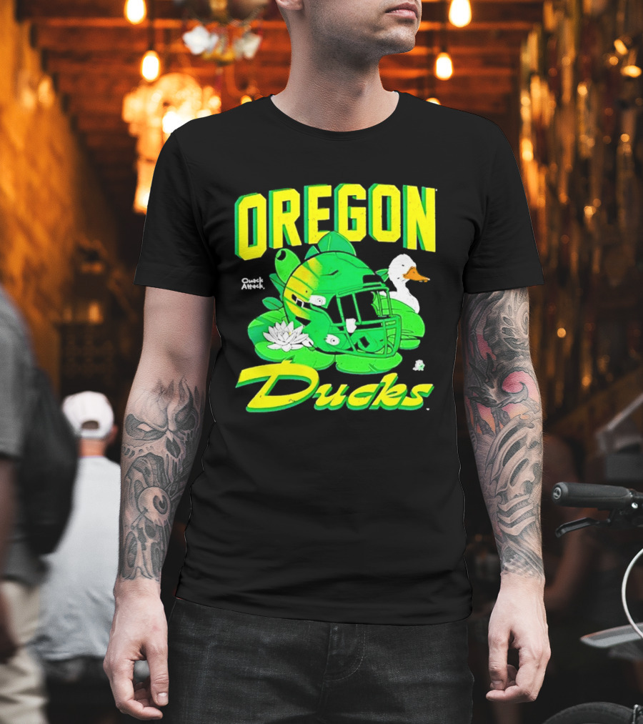Oregon Ducks Football Helmet And Duck T-Shirt