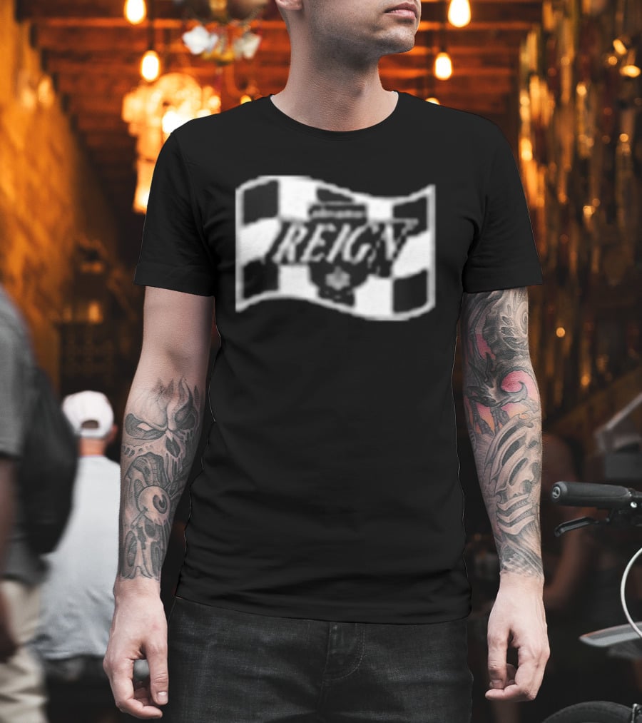 Ontario Reign Race To The Cup Checkered Flag T-Shirt