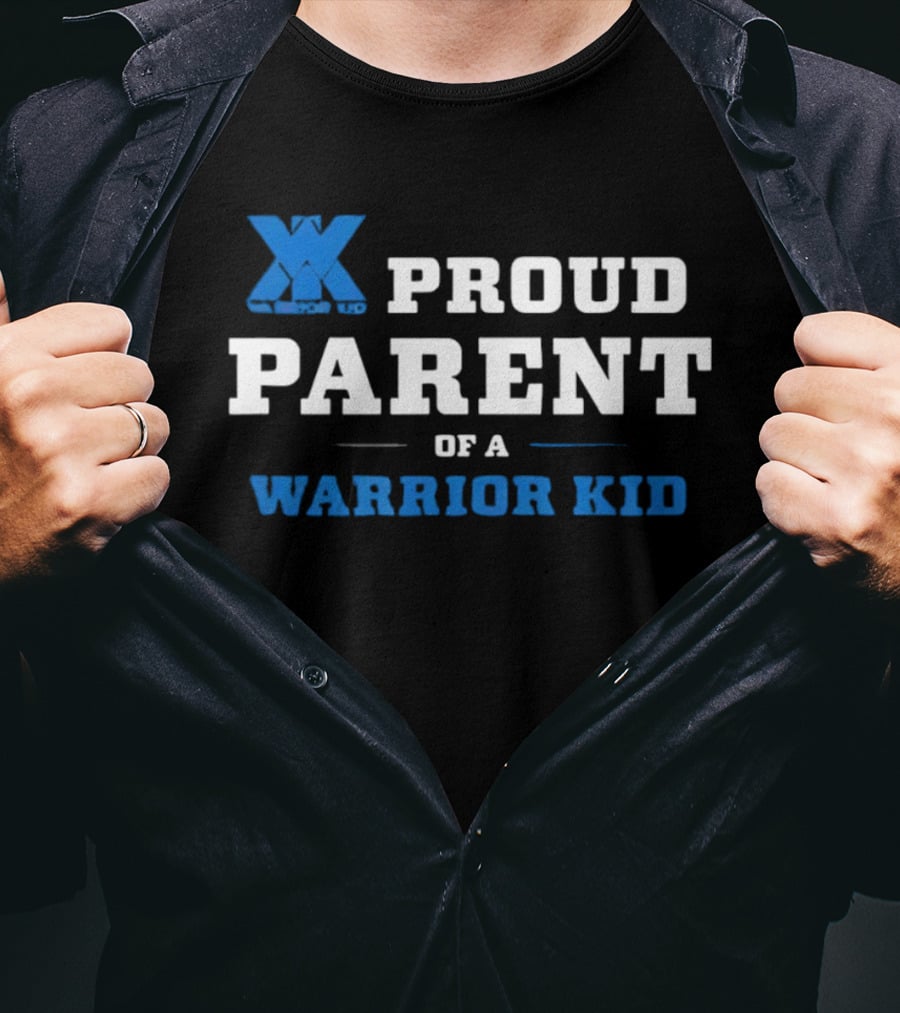 Proud Parent Of A Warrior Kid Blue XX T-Shirt