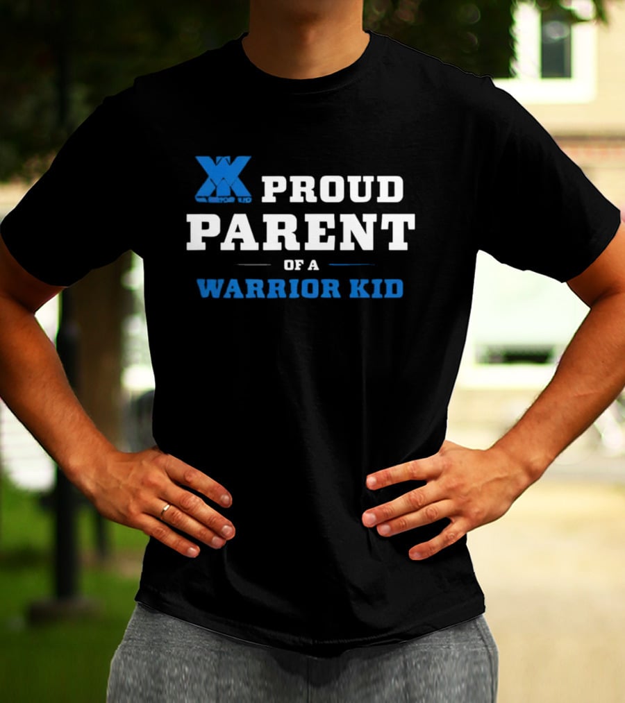 Proud Parent Of A Warrior Kid Blue XX T-Shirt
