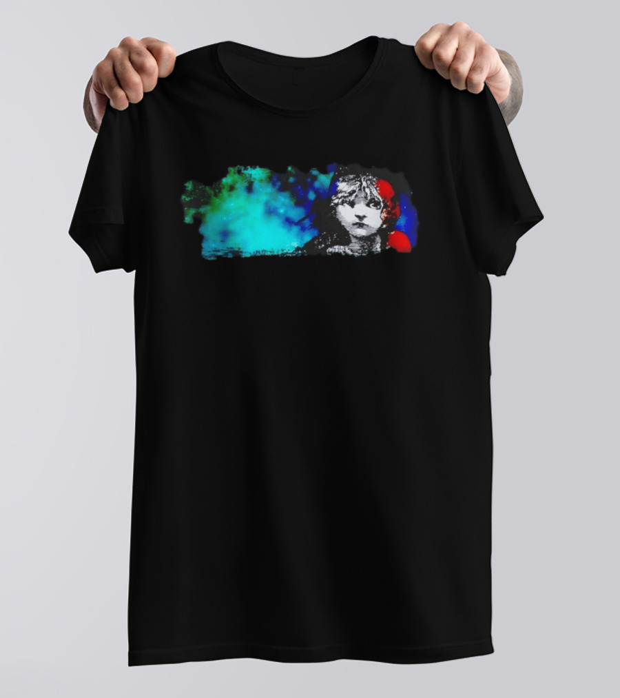 Rare Les Miserables Broadway Cosette Blue Red Watercolor T-Shirt