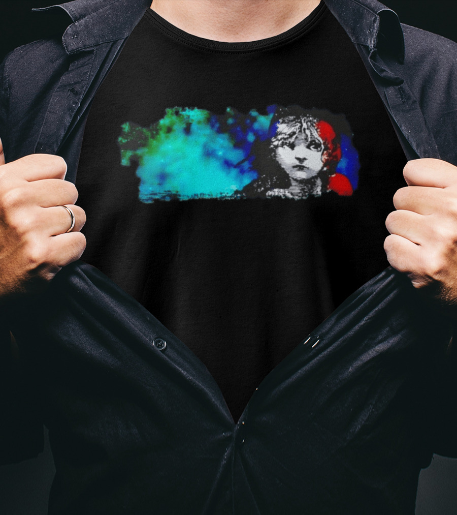 Rare Les Miserables Broadway Cosette Blue Red Watercolor T-Shirt