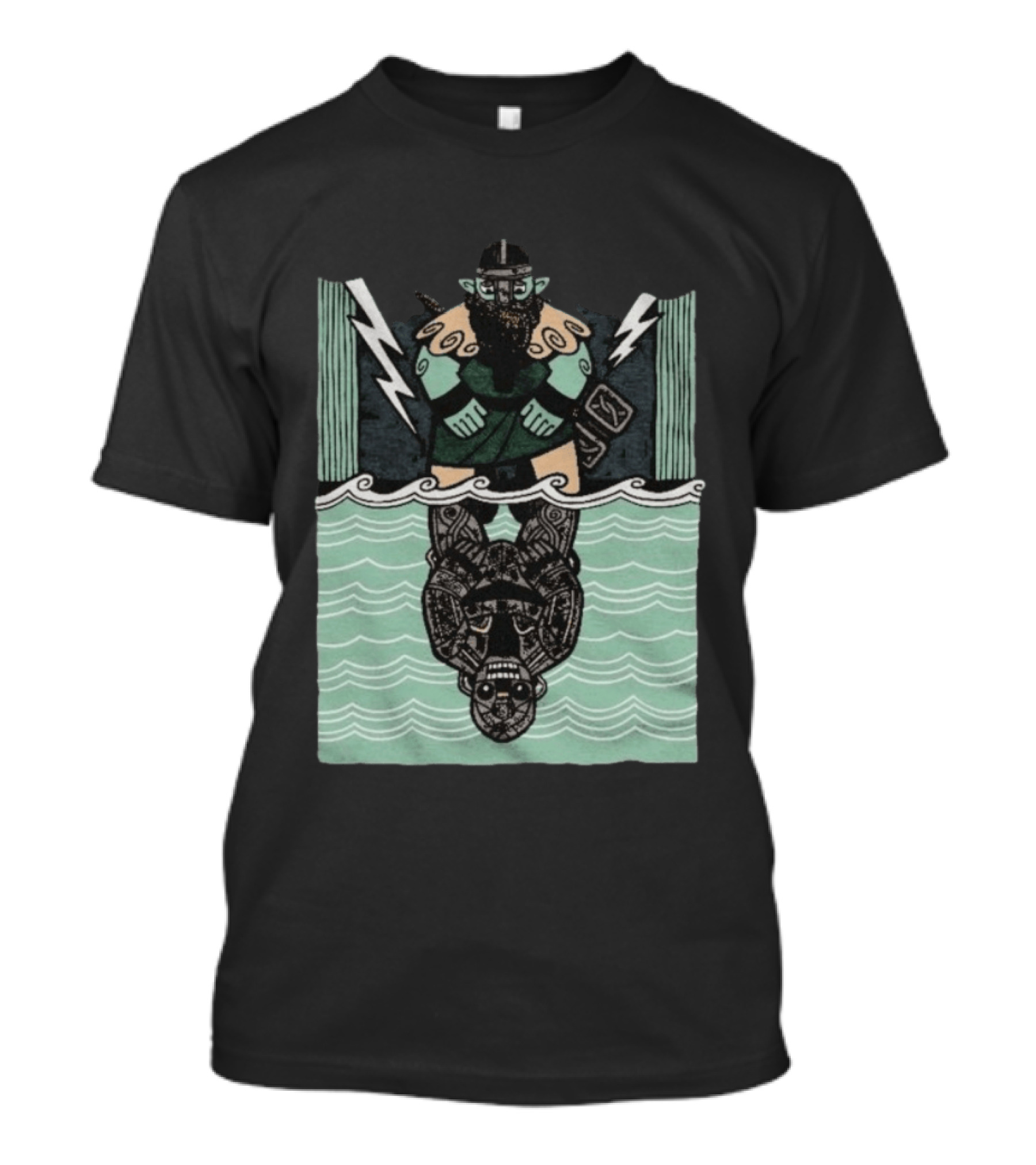Reflections Of Tolv Norse Viking Thunder God And Mythology Reflection T-Shirt