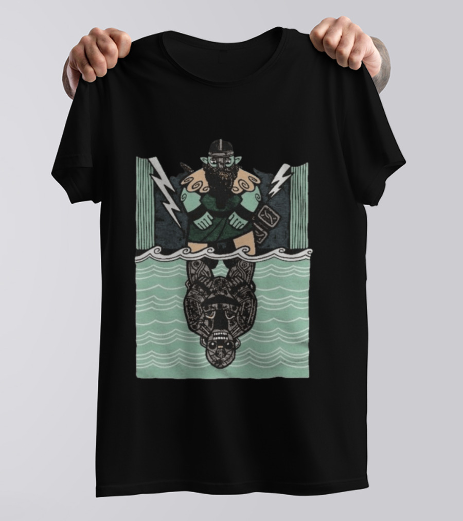 Reflections Of Tolv Norse Viking Thunder God And Mythology Reflection T-Shirt