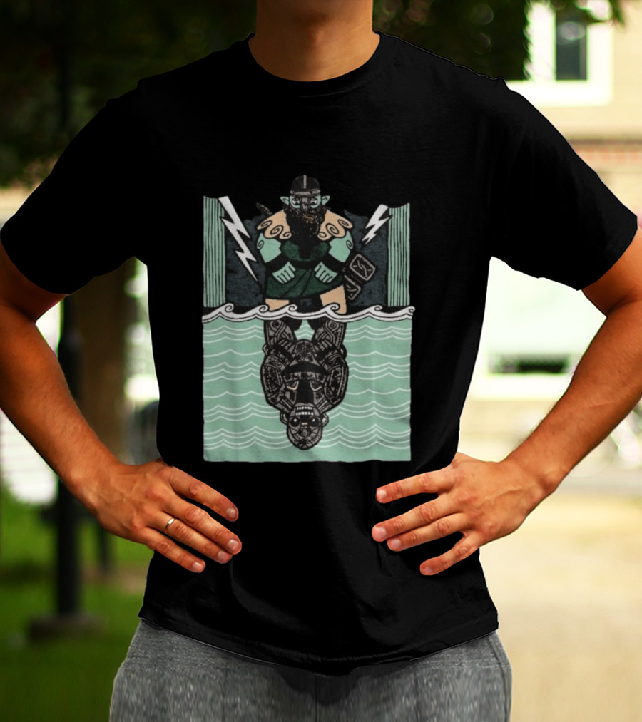 Reflections Of Tolv Norse Viking Thunder God And Mythology Reflection T-Shirt