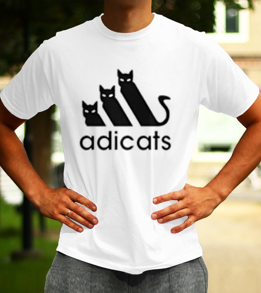 Adicats Funny Cat Lover Parody Catdad Catmom Joke T-Shirt