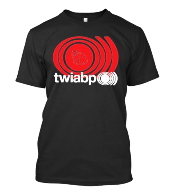 Twiabp Sunn Rip Cat In Red Concentric Circle T-Shirt