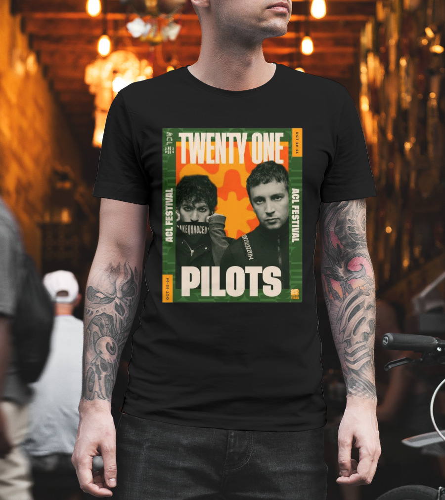 Twenty One Pilots ACL Festival October 2 4 And 9 11 2026 Event 21 Years T-Shirt