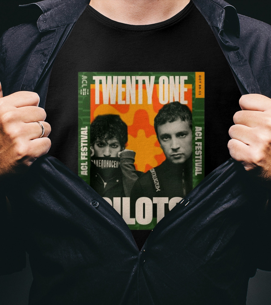 Twenty One Pilots ACL Festival October 2 4 And 9 11 2026 Event 21 Years T-Shirt