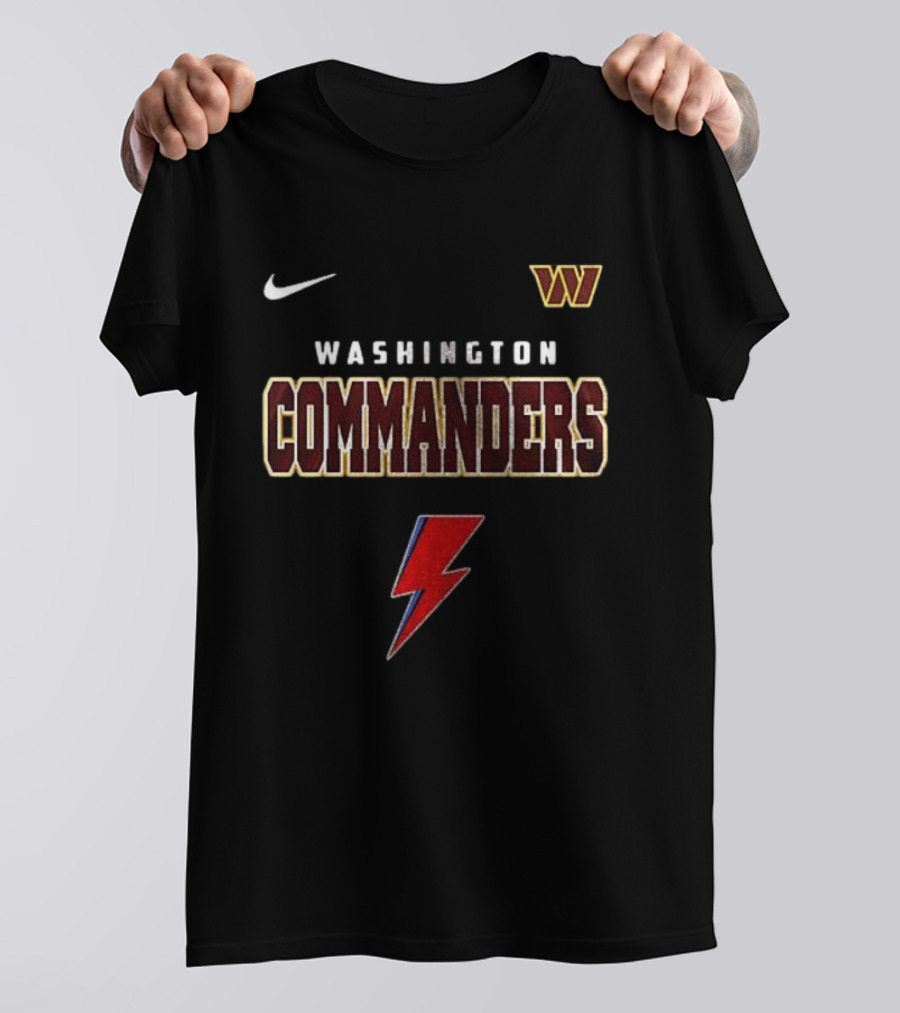Washington Commanders Nike Logo Red Lightning Bolt T-Shirt