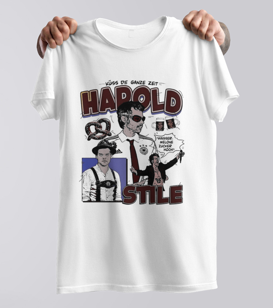 Harold Stile Oktoberfest Pretzel Beer Traditional Outfit T-Shirt