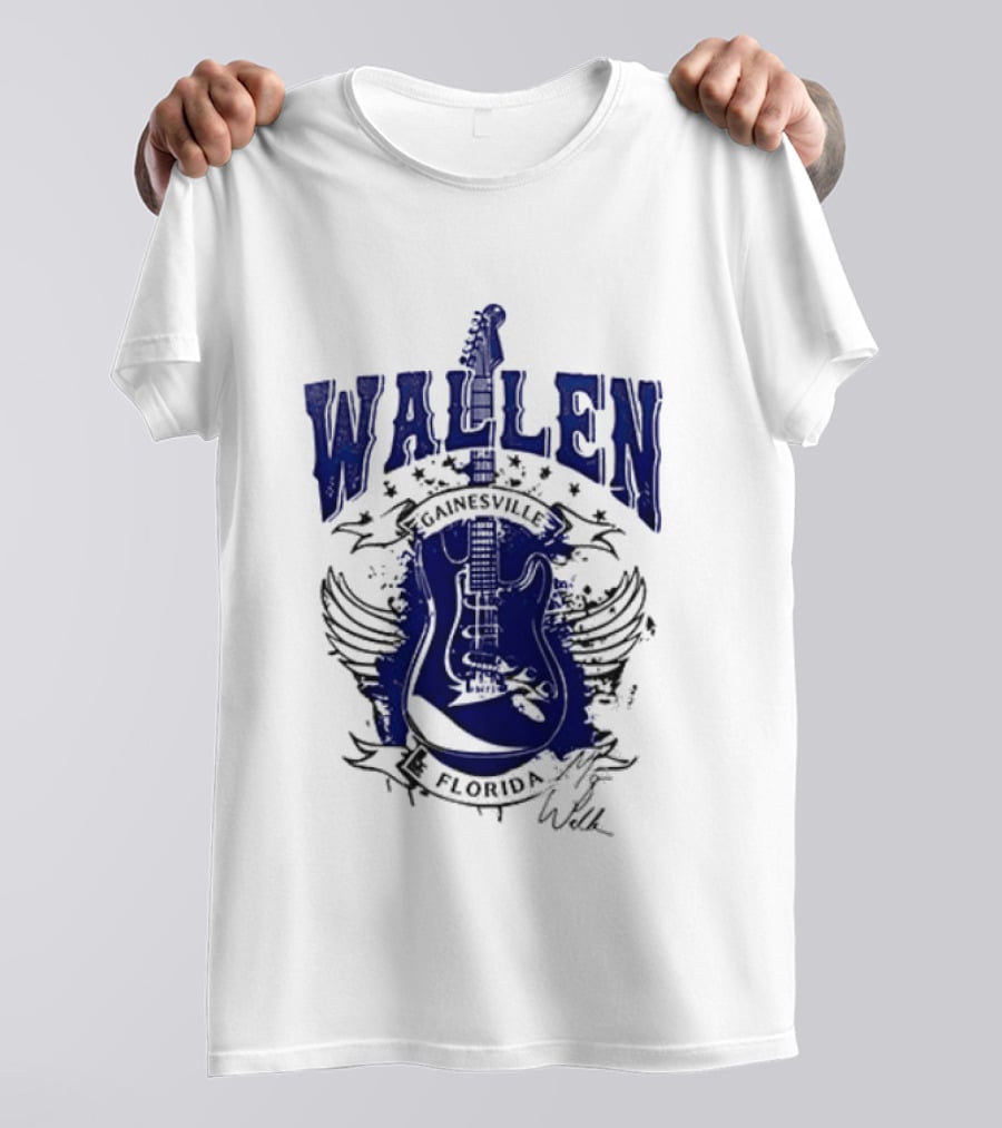 Morgan Wallen Gainesville Florida Guitar Wings T-Shirt