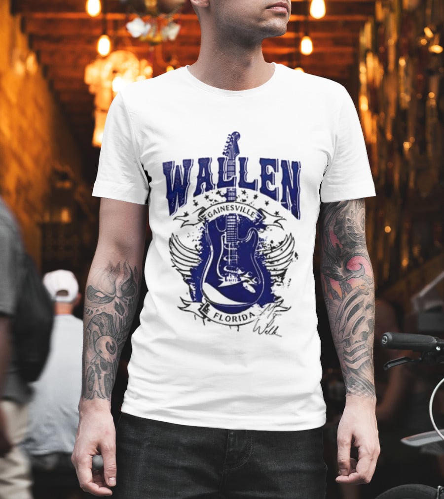 Morgan Wallen Gainesville Florida Guitar Wings T-Shirt