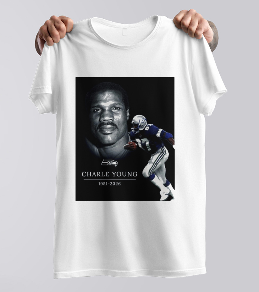 Seattle Seahawks Charle Young 1951 2026 Remembrance T-Shirt
