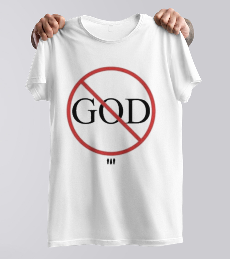 Show Me The Body No God Symbol Red Circle Slash Overlapping T-Shirt