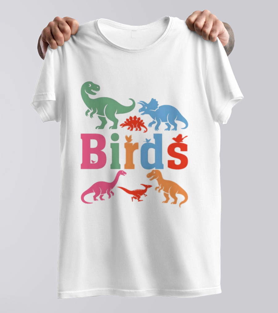 Birds Dinosaurs Colorful Dinosaur T-Shirt