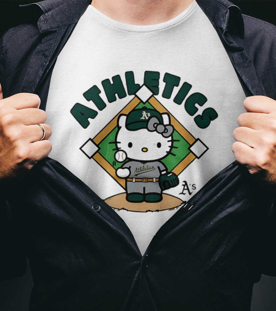 Hello Kitty Athletics A's Baseball T-Shirt