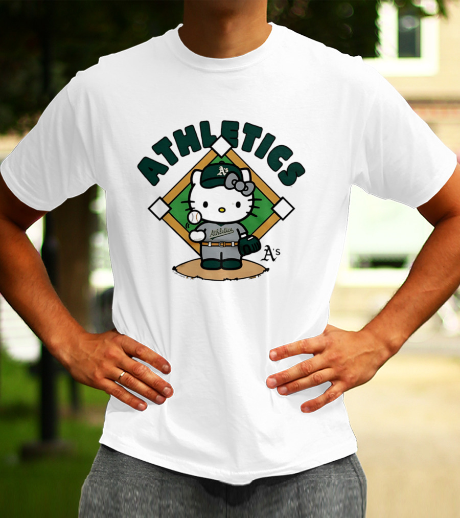 Hello Kitty Athletics A's Baseball T-Shirt