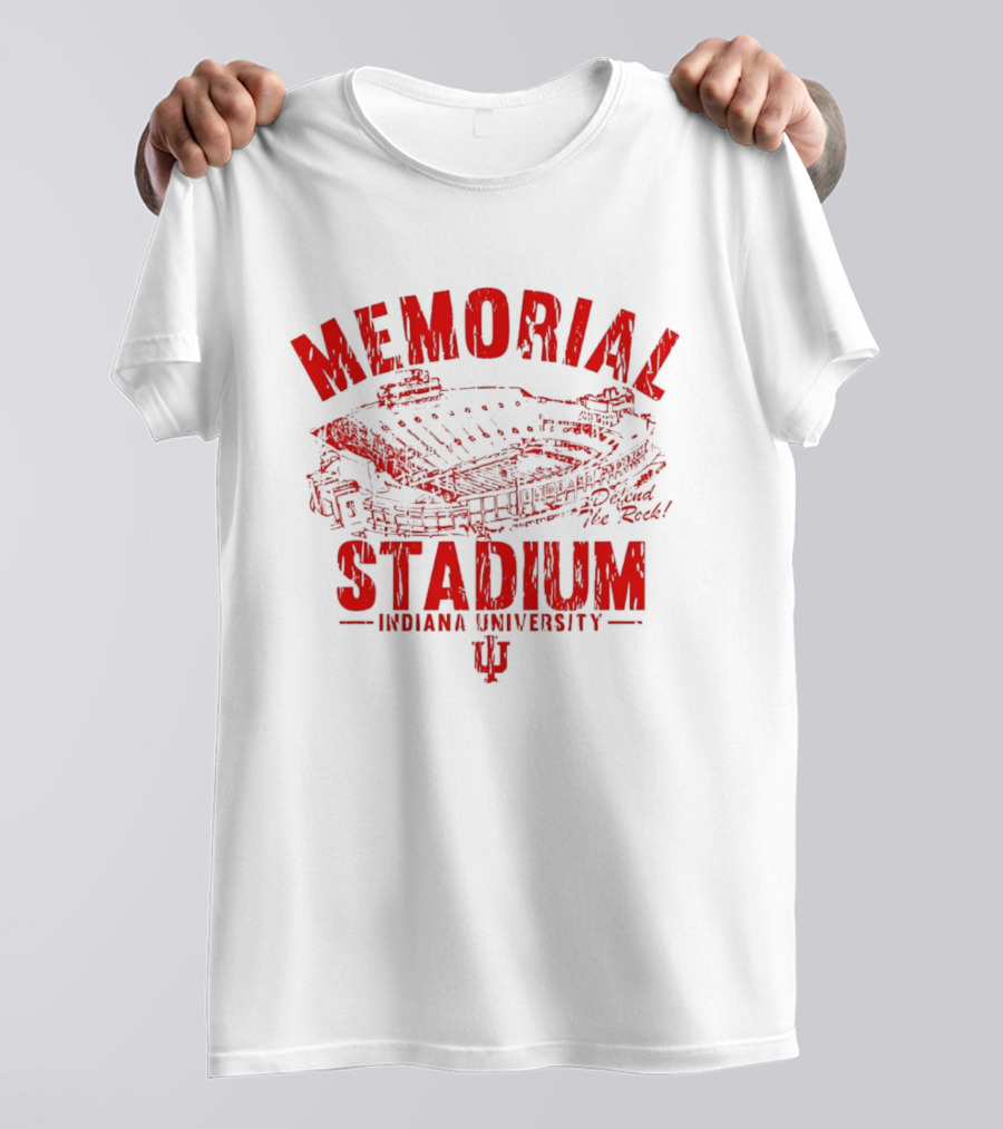 Indiana University Memorial Stadium Defend The Rock T-Shirt