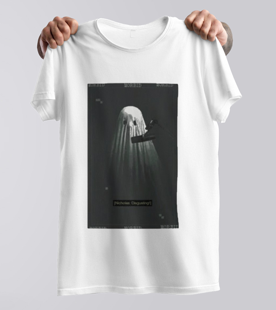 Morbid Nicholas Disgusting Ghost With Microphone T-Shirt