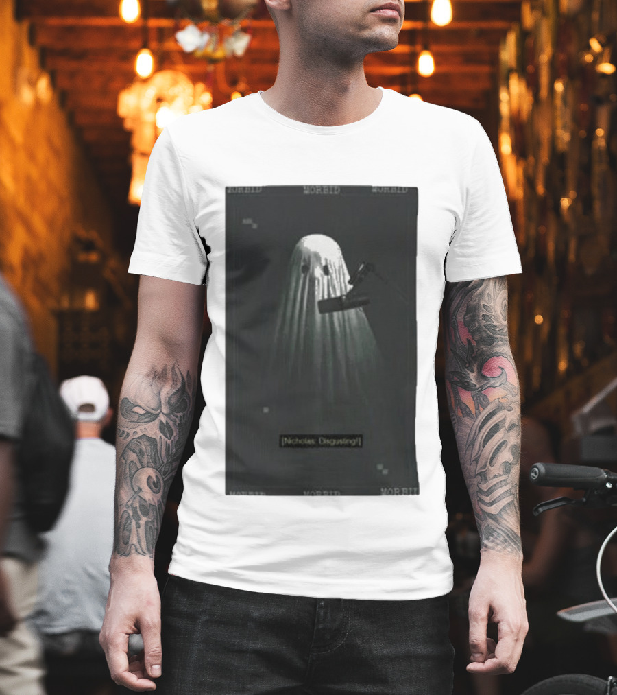 Morbid Nicholas Disgusting Ghost With Microphone T-Shirt