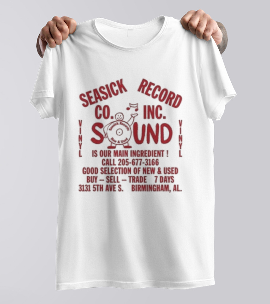 Seasick Record Co Inc Sound Birmingham Alabama 35 RPM 8732 Avenue C Suite Voice Mixes T-Shirt