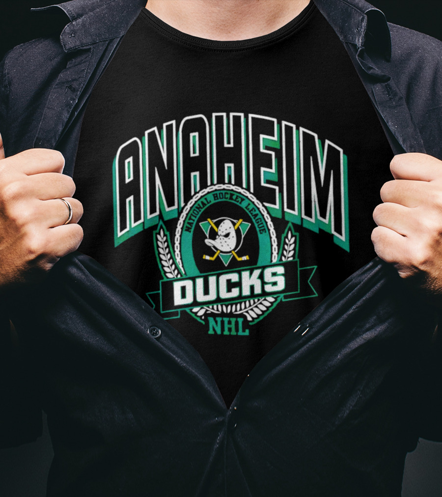 Anaheim Ducks National Hockey League Retro Emblem 2026 T-Shirt