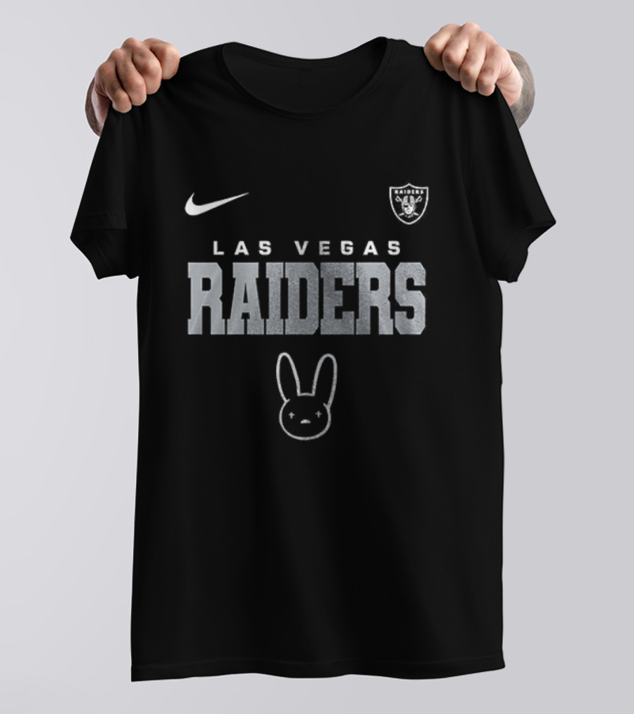 Las Vegas Raiders Bad Bunny El Conejo Malo Vision Skull Nike Collaboration T-Shirt