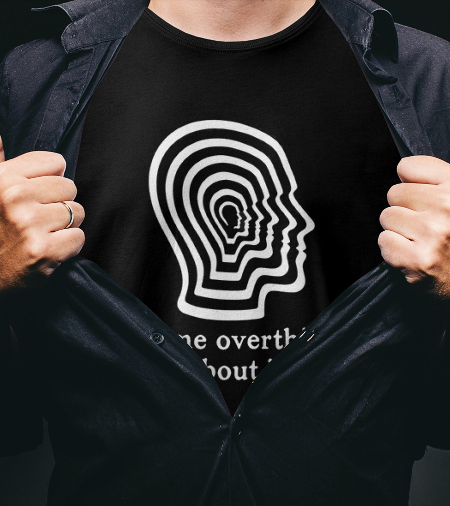 Let Me Overthink About It Multilayered Head Outline Illusion T-Shirt