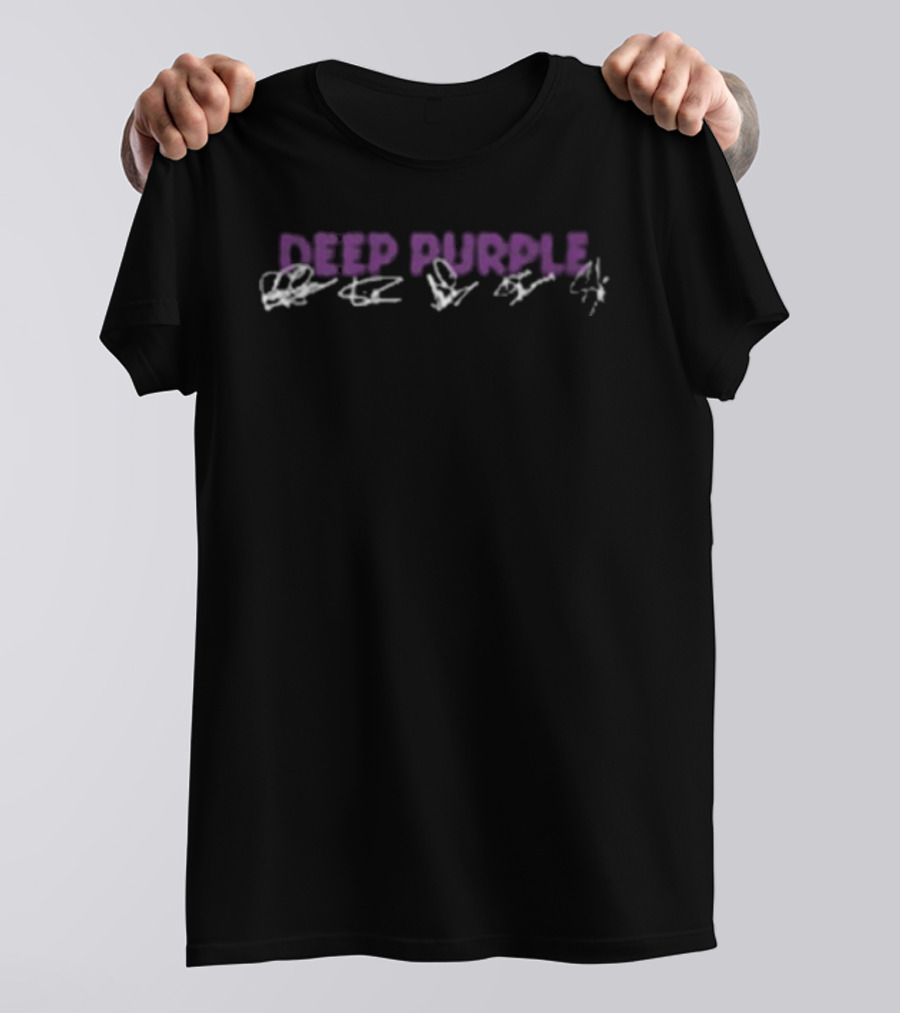 Deep Purple Signature Autographs Splat T-Shirt