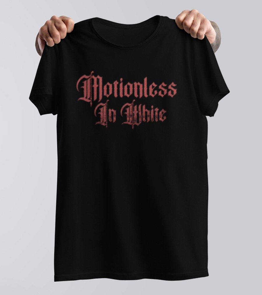 Motionless In White Rebuilt By What Broke Me Gothic Red Gothic Band Merchandise T-Shirt