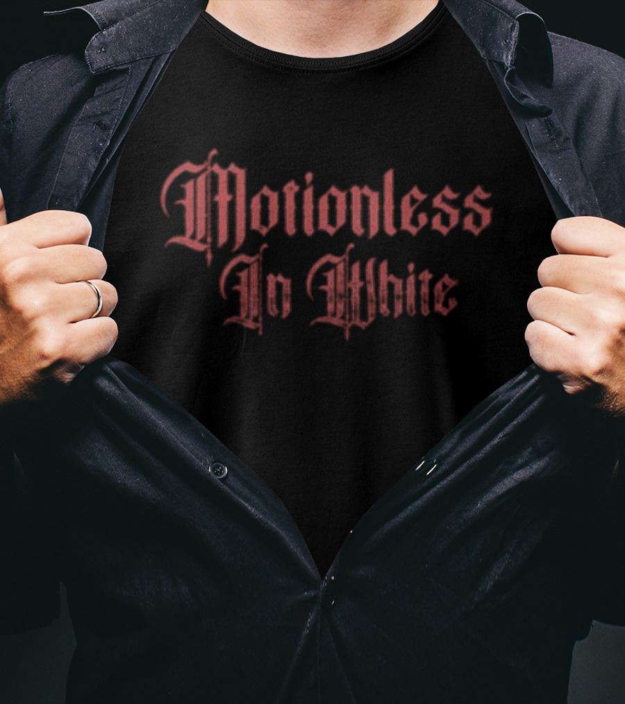 Motionless In White Rebuilt By What Broke Me Gothic Red Gothic Band Merchandise T-Shirt