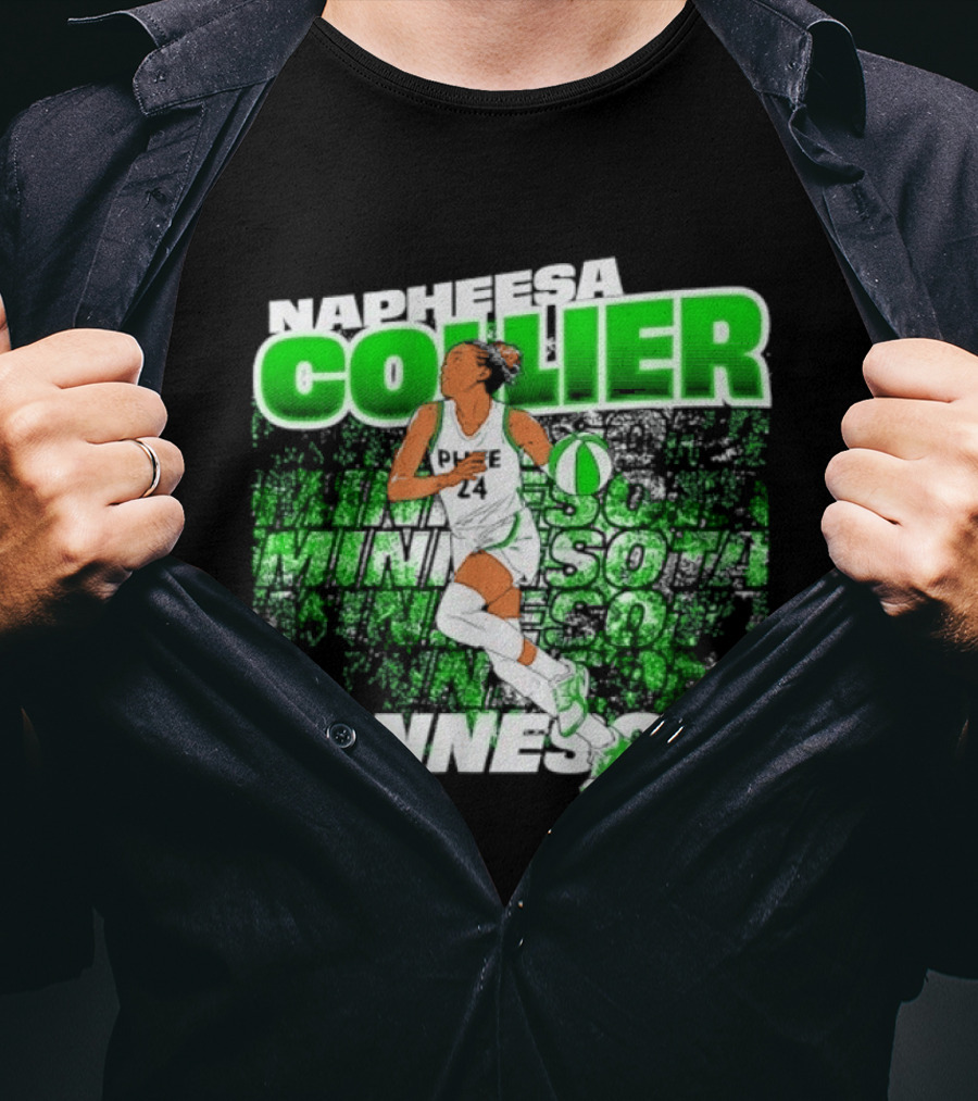 Napheesa Collier Minnesota Lynx Basketball Green Minnesota T-Shirt