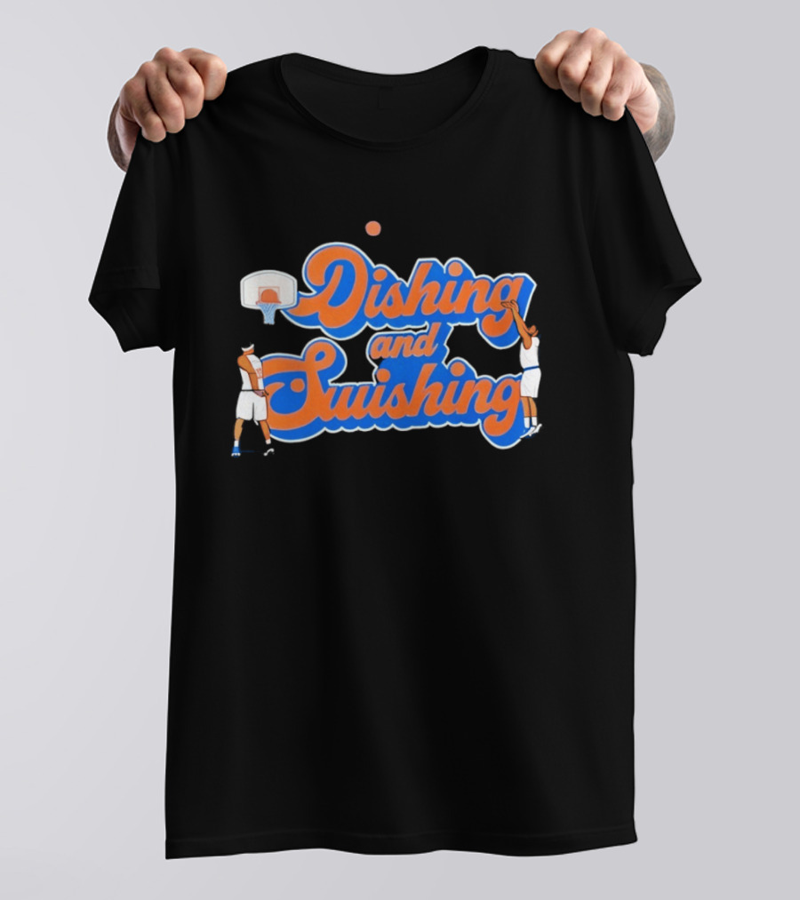 New York Knicks Dishing And Swishing Basketball Players T-Shirt