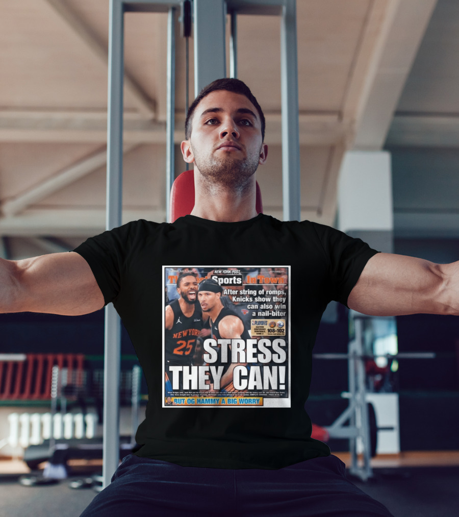 New York Post Sports Knicks Win Nail Biter Stress They Can Playoffs Victory T-Shirt