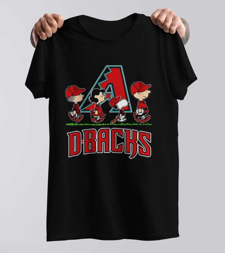 Charlie Brown Linus Lucy Snoopy Arizona Diamondbacks D Backs Baseball 2026 T-Shirt