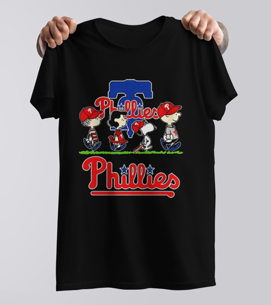 Snoopy Charlie Brown Linus Lucy Phillies Baseball 2026 T-Shirt