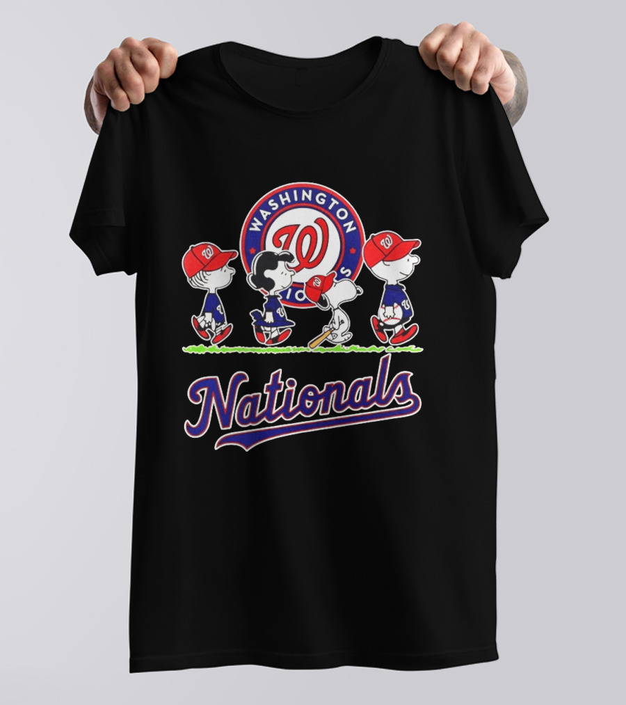 Snoopy Charlie Brown Linus Lucy 2026 Washington Nationals T-Shirt
