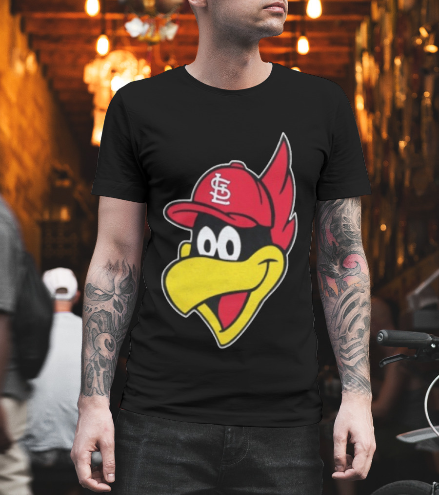 St. Louis Cardinals Fredbird Mascot Facecap Baseball T-Shirt