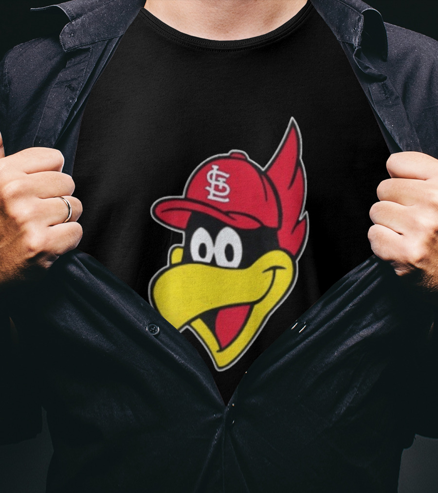 St. Louis Cardinals Fredbird Mascot Facecap Baseball T-Shirt