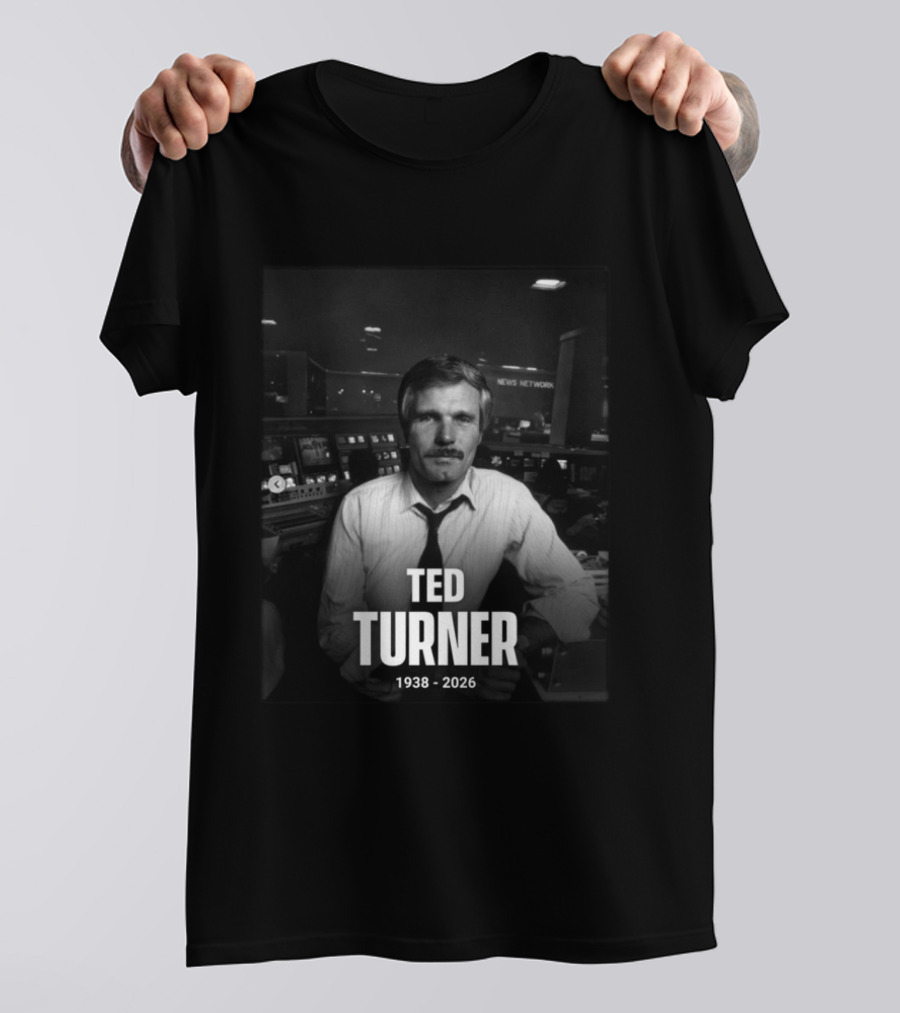 Ted Turner CNN News Network 1938 2026 Remembrance T-Shirt