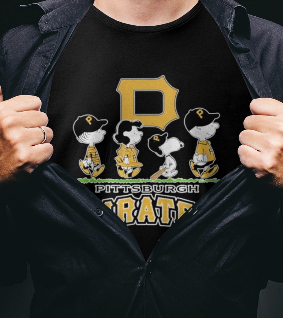 Pittsburgh Pirates Peanuts Walking Characters Collaboration Season 2026 T-Shirt