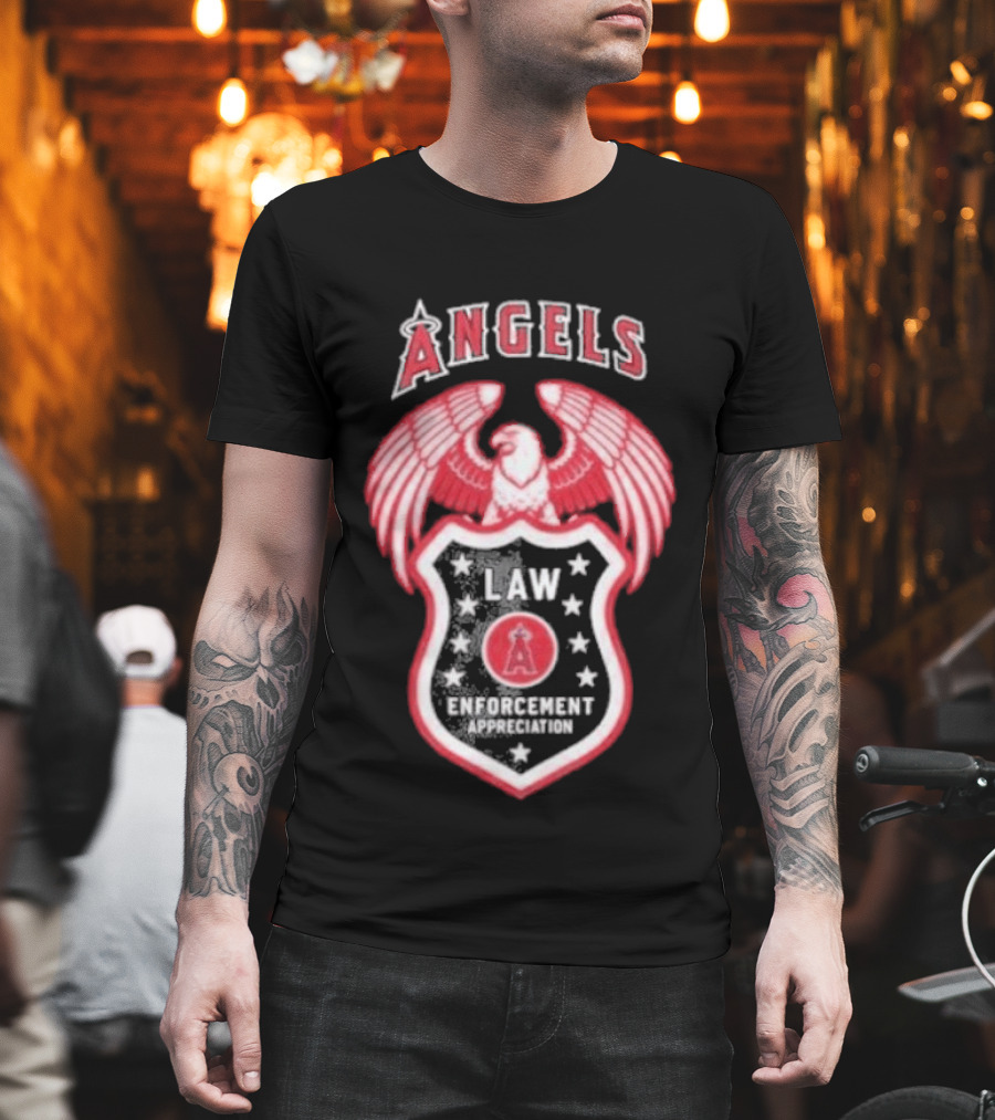 Angels Law Enforcement Appreciation 2026 Eagle Shield T-Shirt