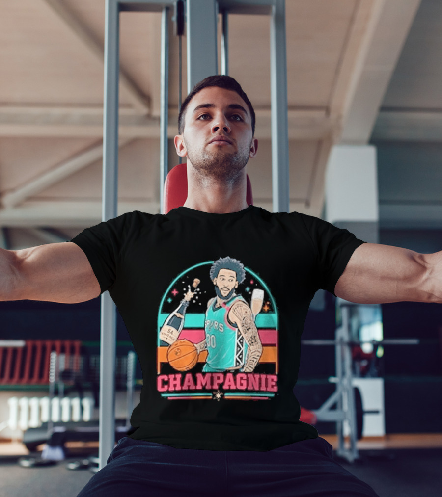 San Antonio Spurs Julian Champagnie 90s Style Basketball T-Shirt