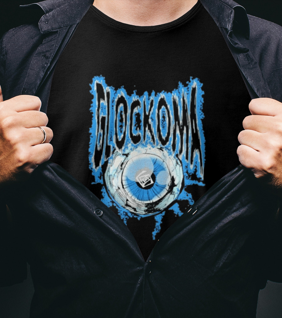 Key Glock Glockoma Eyeball Blue Splash T-Shirt